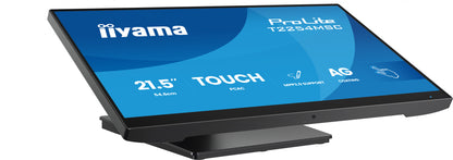 iiyama 21.5” Optical Bonded PCAP 10pt touchscreen monitor featuring IPS panel technology, Anti Glare coating, active stylus support (MPP 2.0) and edge-to-edge glass