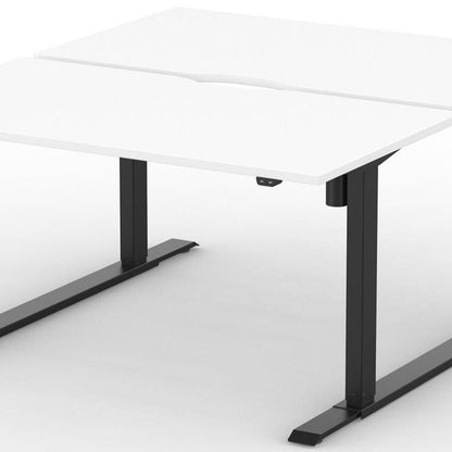 Formetiq B/H1B28S Alto 1 Back-To-Back Height Adjustable Desk with Scoop - (w) 1200 x (d) 800mm