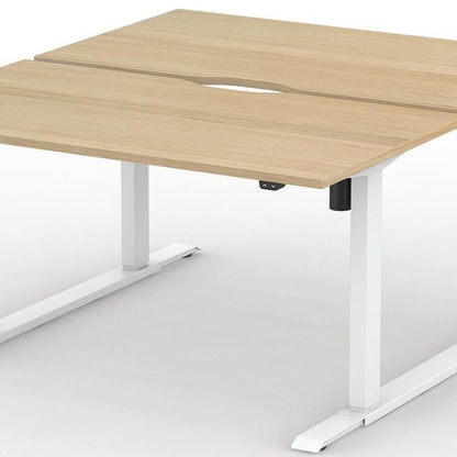 Formetiq B/H1B28S Alto 1 Back-To-Back Height Adjustable Desk with Scoop - (w) 1200 x (d) 800mm