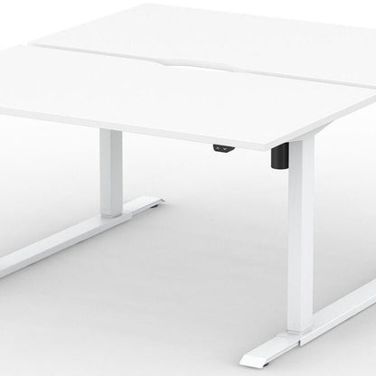 Formetiq B/H1B47S Alto 1 Back-To-Back Height Adjustable Desk with Scoop - (w) 1400 x (d) 700mm