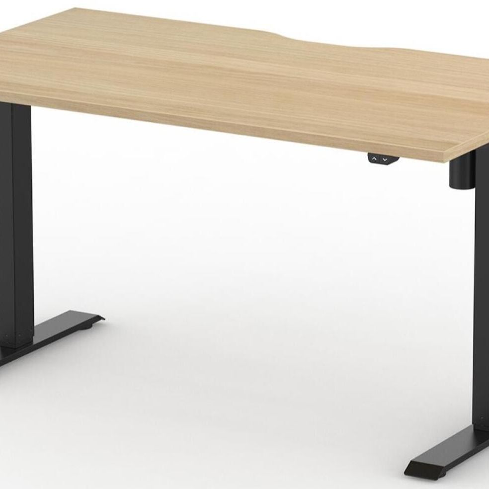 Formetiq B/H1S48S Alto 1 Single Height Adjustable Desk with Scoop - (w) 1400 x (d) 800mm