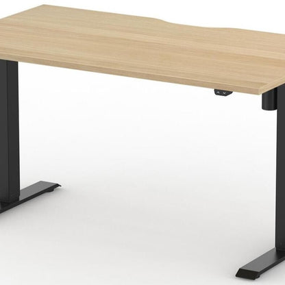 Formetiq B/H1S48S Alto 1 Single Height Adjustable Desk with Scoop - (w) 1400 x (d) 800mm