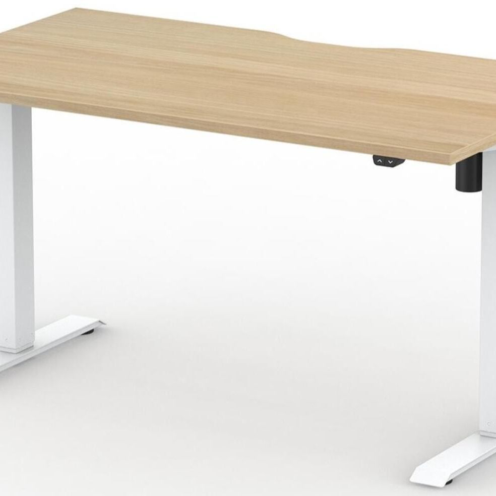 Formetiq B/H1S48S Alto 1 Single Height Adjustable Desk with Scoop - (w) 1400 x (d) 800mm