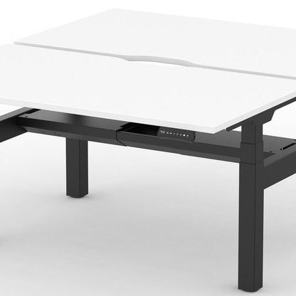 Formetiq B/H2B68S Alto 2 Back-To-Back Height Adjustable Desk with Scoop - (w) 1600 x (d) 800mm