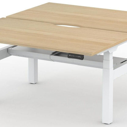 Formetiq B/H2B68S Alto 2 Back-To-Back Height Adjustable Desk with Scoop - (w) 1600 x (d) 800mm