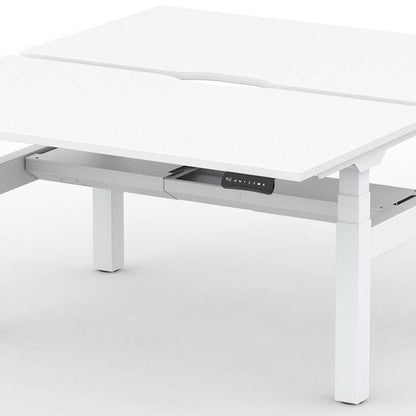 Formetiq B/H2B68S Alto 2 Back-To-Back Height Adjustable Desk with Scoop - (w) 1600 x (d) 800mm