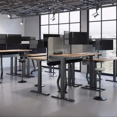 Metalicon VCS4/HBL Linx Cable Spine for Back-to-Back Sit-Stand Desk with Central Cable Tray