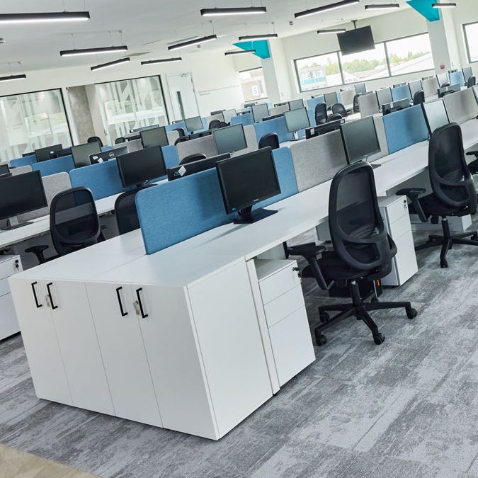 Formetiq PMS3521 Cube Narrow Steel Pedestal 2 Personal Drawers 1 File Drawer