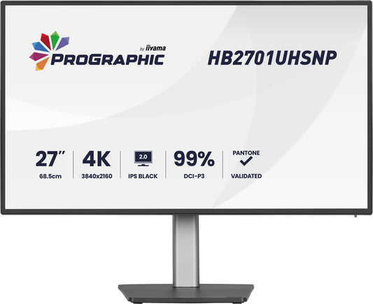 iiyama ProGraphics HB2701UHSNP-B1 27" 4K Pantone Validated Colour Display