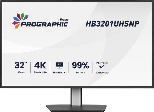 iiyama ProGraphic HB3201UHSNP-B1 32" 4K Pantone Validated Colour Display