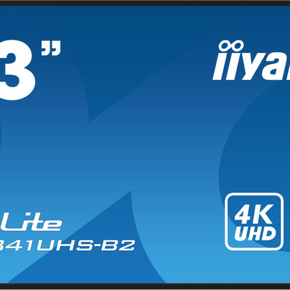 iiyama ProLite LH4341UHS-B2 43" Professional Digital Signage display with 4K UHD resolution and 24/7 operating time