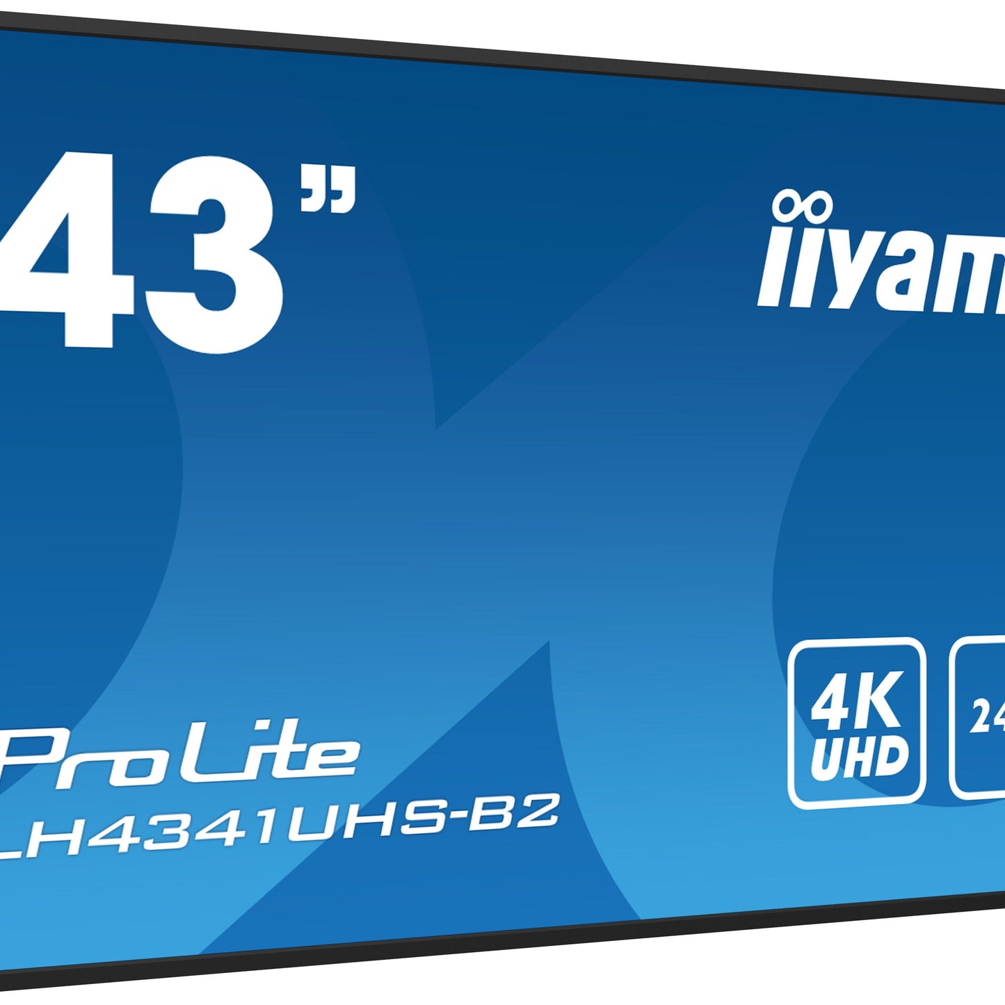 iiyama ProLite LH4341UHS-B2 43" Professional Digital Signage display with 4K UHD resolution and 24/7 operating time