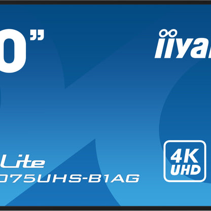 iiyama ProLite LH5075UHS-B1AG 50" 4K UHD 24/7 Display with Android OS, FailOver and Intel SDM slot