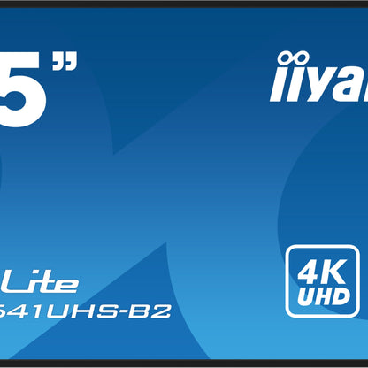 iiyama ProLite LH5541UHS-B2 55" Professional Digital Signage display with 4K UHD resolution and 24/7 operating time