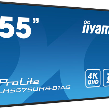 iiyama ProLite LH5575UHS-B1AG 55" IPS 4K UHD Digital Signage Display with Android OS