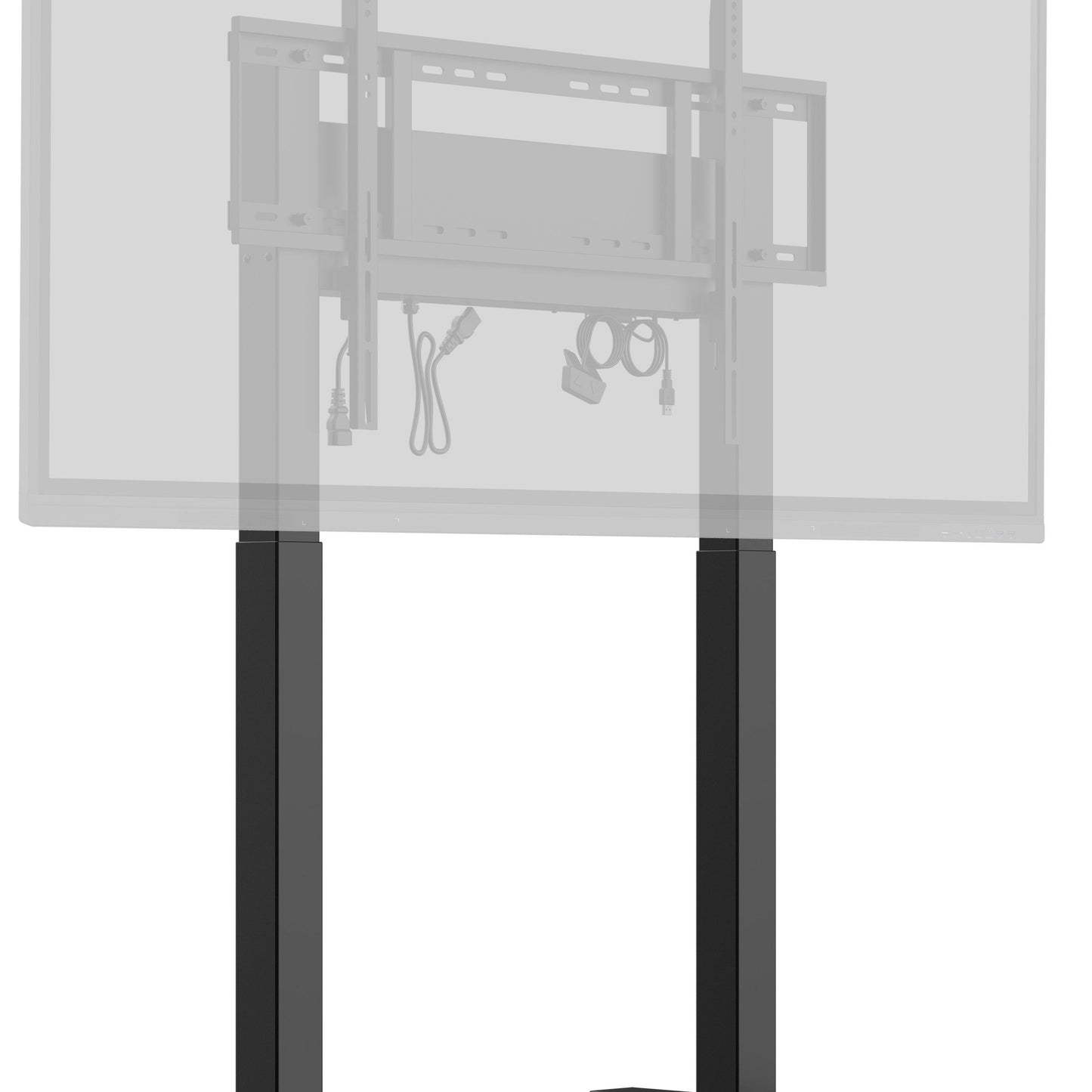 iiyama MD CAR2011-B1 Double Column Electric AV Cart with Floor Lift on Wheels