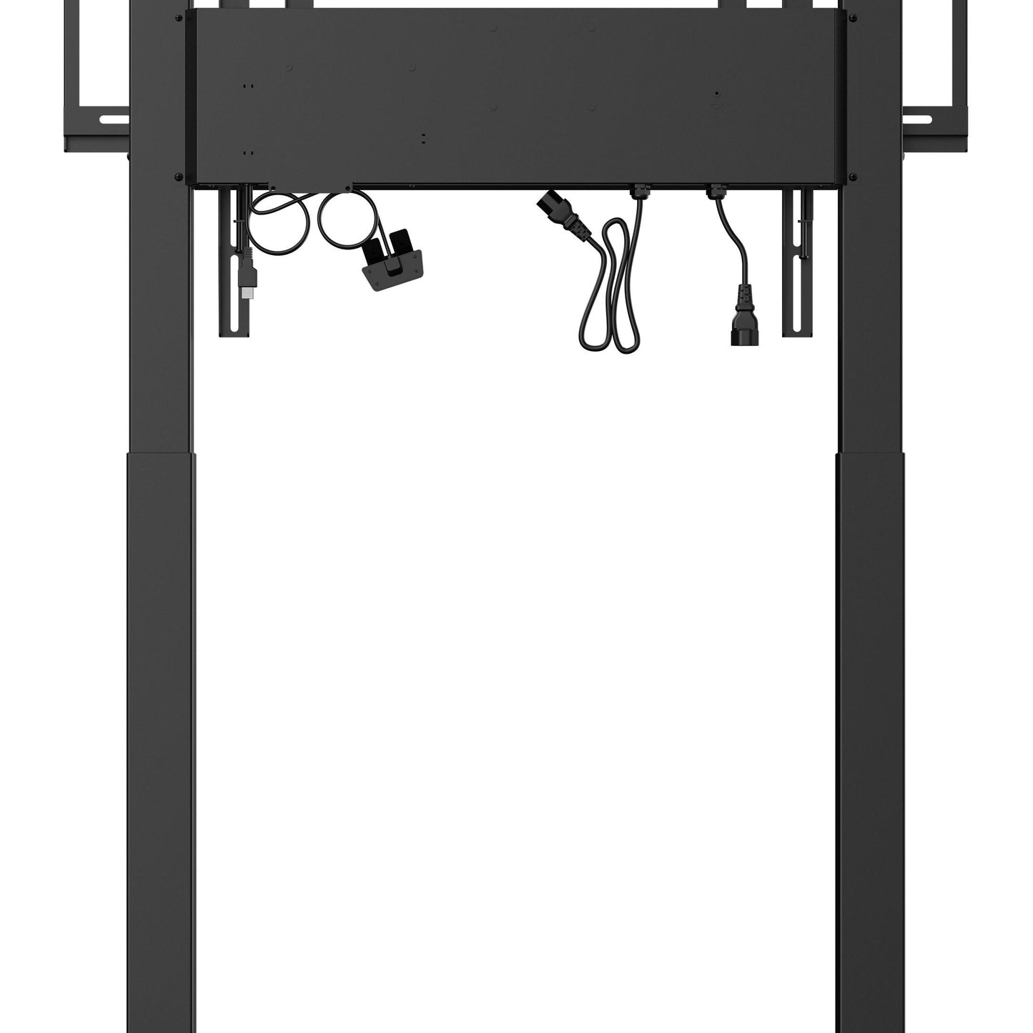 iiyama MD CAR2011-B1 Double Column Electric AV Cart with Floor Lift on Wheels
