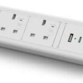 Metalicon DPM-2P1N2C(A/C) Boost Power Module - 2 Mains Power Sockets, 1 USB-A, 1 USB-C Charge Socket