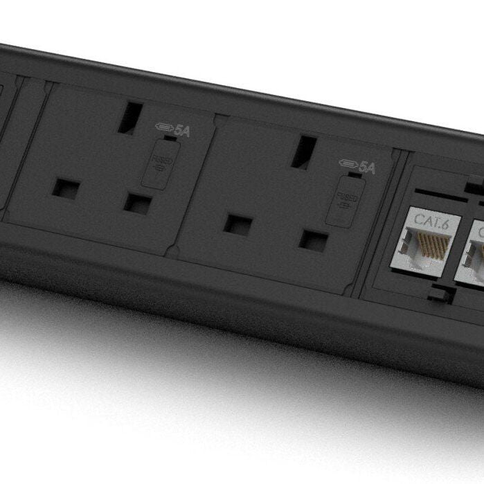 Metalicon DPM-2P1N2D Boost Desktop Module - 2 Mains Power, 2 Ethernet