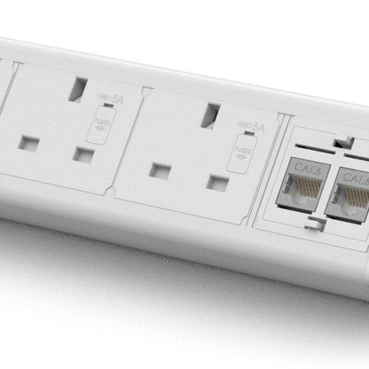 Metalicon DPM-2P1N2D Boost Desktop Module - 2 Mains Power, 2 Ethernet