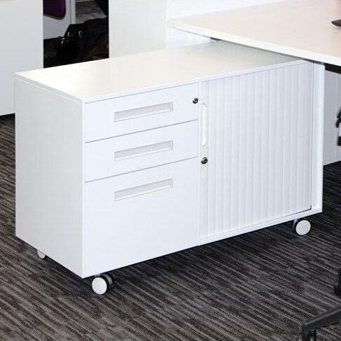 Formetiq SMC9521 Formetiq Spectrum Caddy Unit 2 Personal Drawers 1 File Drawer Shelf Tambour Cupboard