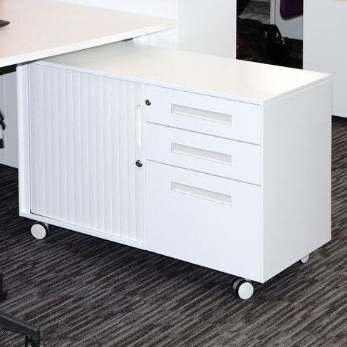 Formetiq SMC9521 Formetiq Spectrum Caddy Unit 2 Personal Drawers 1 File Drawer Shelf Tambour Cupboard