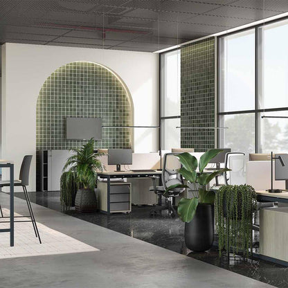 Narbutas G4E015S16S16 Fabric Desk Screen - (w)1400mm (Brackets Not Included)