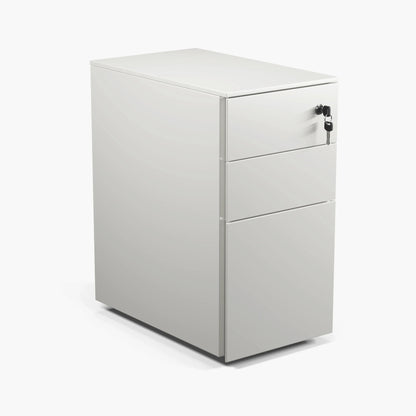 Formetiq PMS3521 Cube Narrow Steel Pedestal 2 Personal Drawers 1 File Drawer