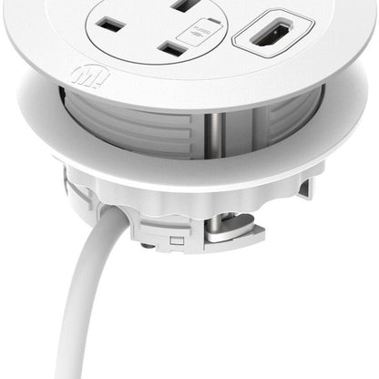 Metalicon S1-1P3C(1A/2C)2H Solo Plus In Desk Module, 1 Mains Power, 1 USB-A, 2 USB-C, 2 HDMI