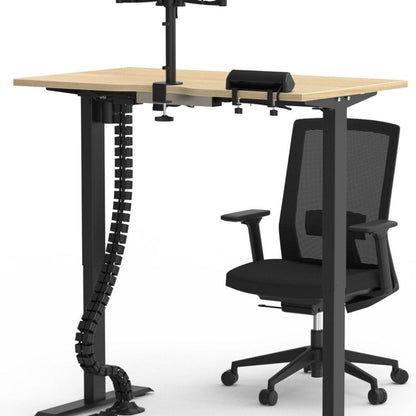 Formetiq B/SPBUNDLE3 Sit-Stand Desk, Veneto Chair & Accessories Bundle - Monitor Arm, Under Desk Power Module, Boost Power Module, Power Cable & Cable Spine