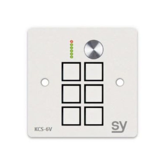 SY 6 button Keypad Controller with rotary volume control. In WHITE