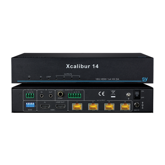 SY Xcalibur 14 18G 1:4 Splitter with Xcalibur Receivers