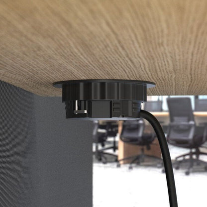 Metalicon S1-1P3C(1A/2C) Solo Plus In Desk Module, 1 Mains Power, 1 USB-A, 2 USB-C