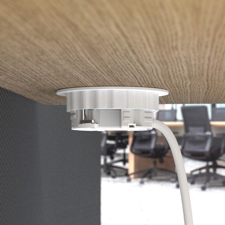 Metalicon S1-1P3C(1A/2C)1B Solo Plus In Desk Module, 1 Mains Power, 1 USB-A, 2 USB-C, 1 Blank Insert