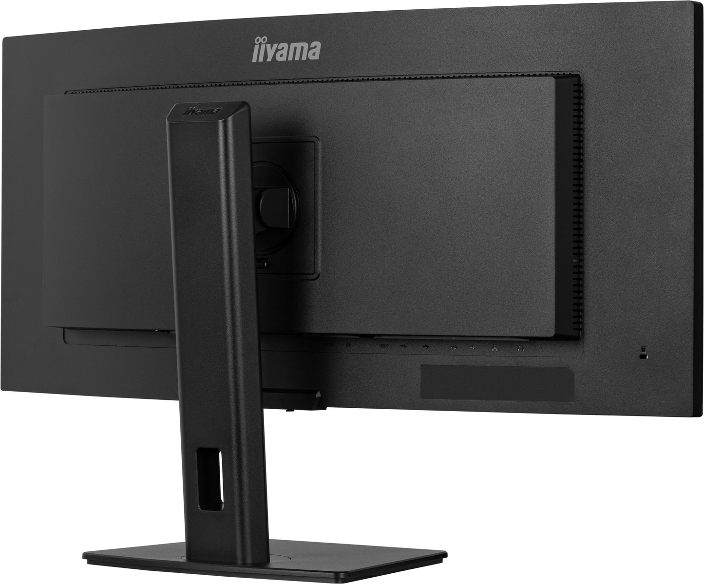 iiyama ProLite XCB3497WQSNP-B1 34’’ UWQHD Curved Monitor with USB-C dock, LAN, KVM switch