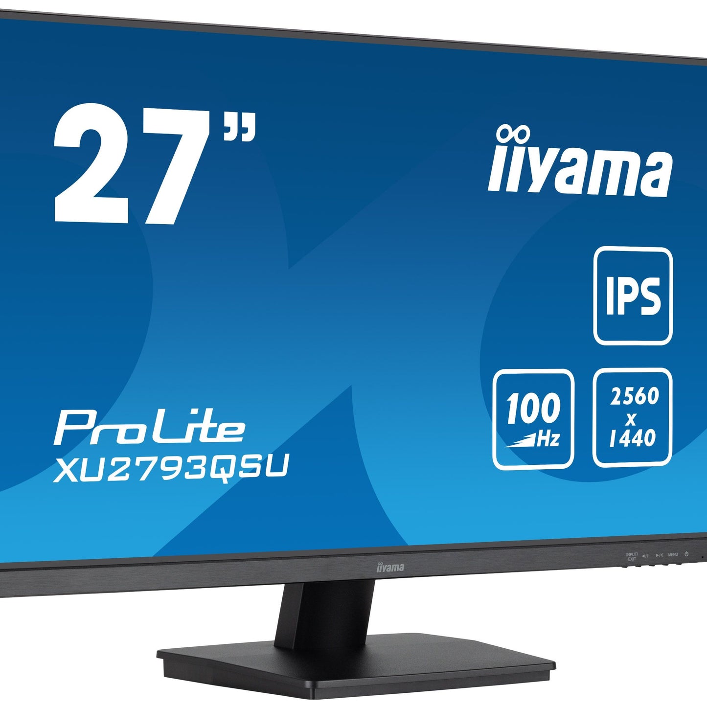 iiyama ProLite XU2793QSU-B6 27” WQHD IPS 100Hz Display with USB Hub