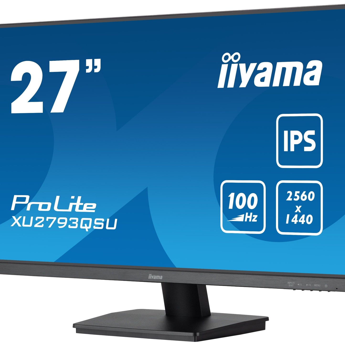 iiyama ProLite XU2793QSU-B6 27” WQHD IPS 100Hz Display with USB Hub