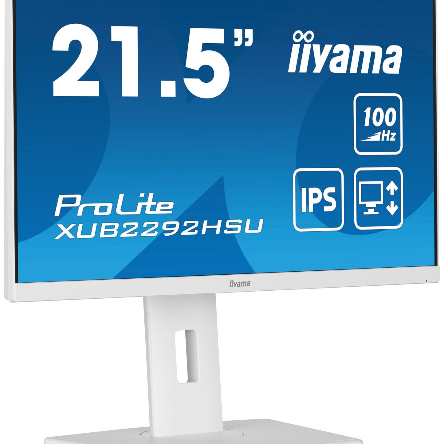 iiyama ProLite XUB2292HSU-W6 21.5” IPS 100Hz Display with height adjustable stand in White