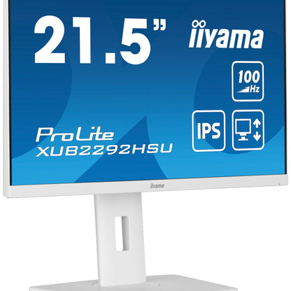 iiyama ProLite XUB2292HSU-W6 21.5” IPS 100Hz Display with height adjustable stand in White
