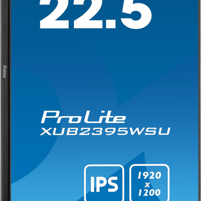 iiyama ProLite XUB2395WSU-B5 22.5” 1920 x 1200 monitor featuring IPS panel technology and a height adjustable stand
