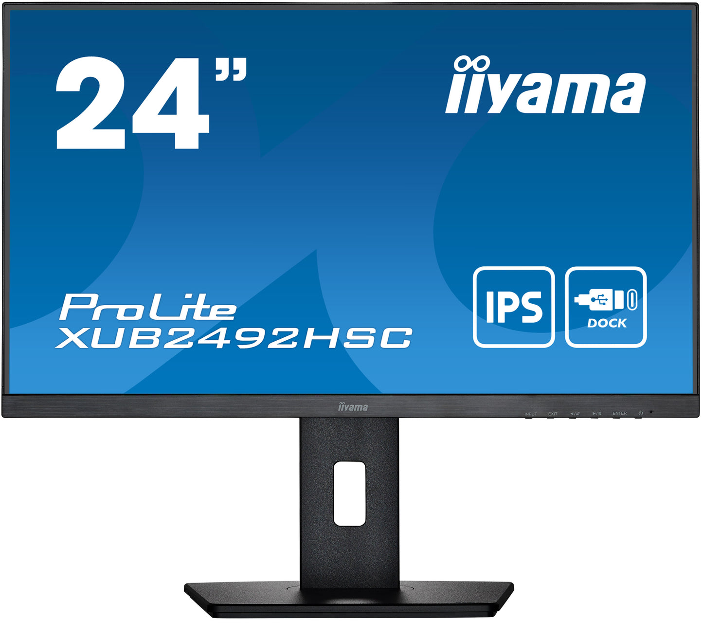 iiyama ProLite XUB2492HSC-B5 24" IPS LCD USB-C Display with 65W Charging and Height Adjustable Stand