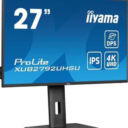 iiyama ProLite XUB2792UHSU-B6 27" 27’’ IPS 4K Ultra Slim DPS Monitor with Height Adjust Stand