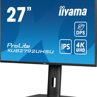 iiyama ProLite XUB2792UHSU-B6 27" 27’’ IPS 4K Ultra Slim DPS Monitor with Height Adjust Stand