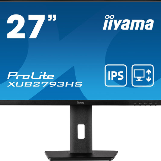 iiyama ProLite XUB2793HS-B6 27" Full HD IPS monitor with edge-to-edge design, for multi-monitor setups with height adjustable stand