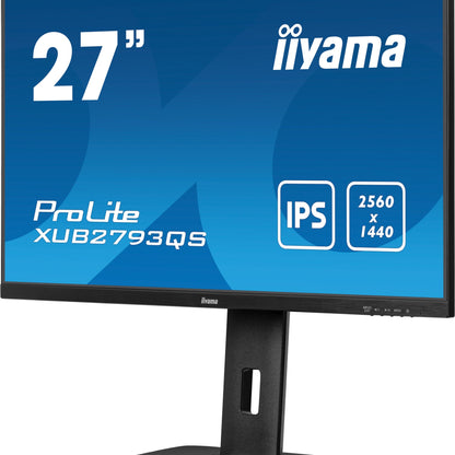iiyama ProLite XUB2793QS-B6 27" IPS 100Hz WQHD Display with Height Adjust Stand