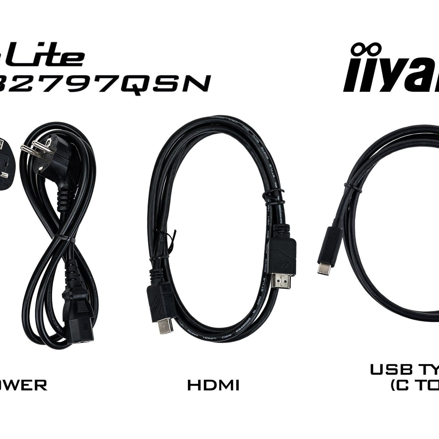 iiyama ProLite XUB2797QSN-W1 27" WQHD IPS Display with USB-C dock and RJ45 (LAN)