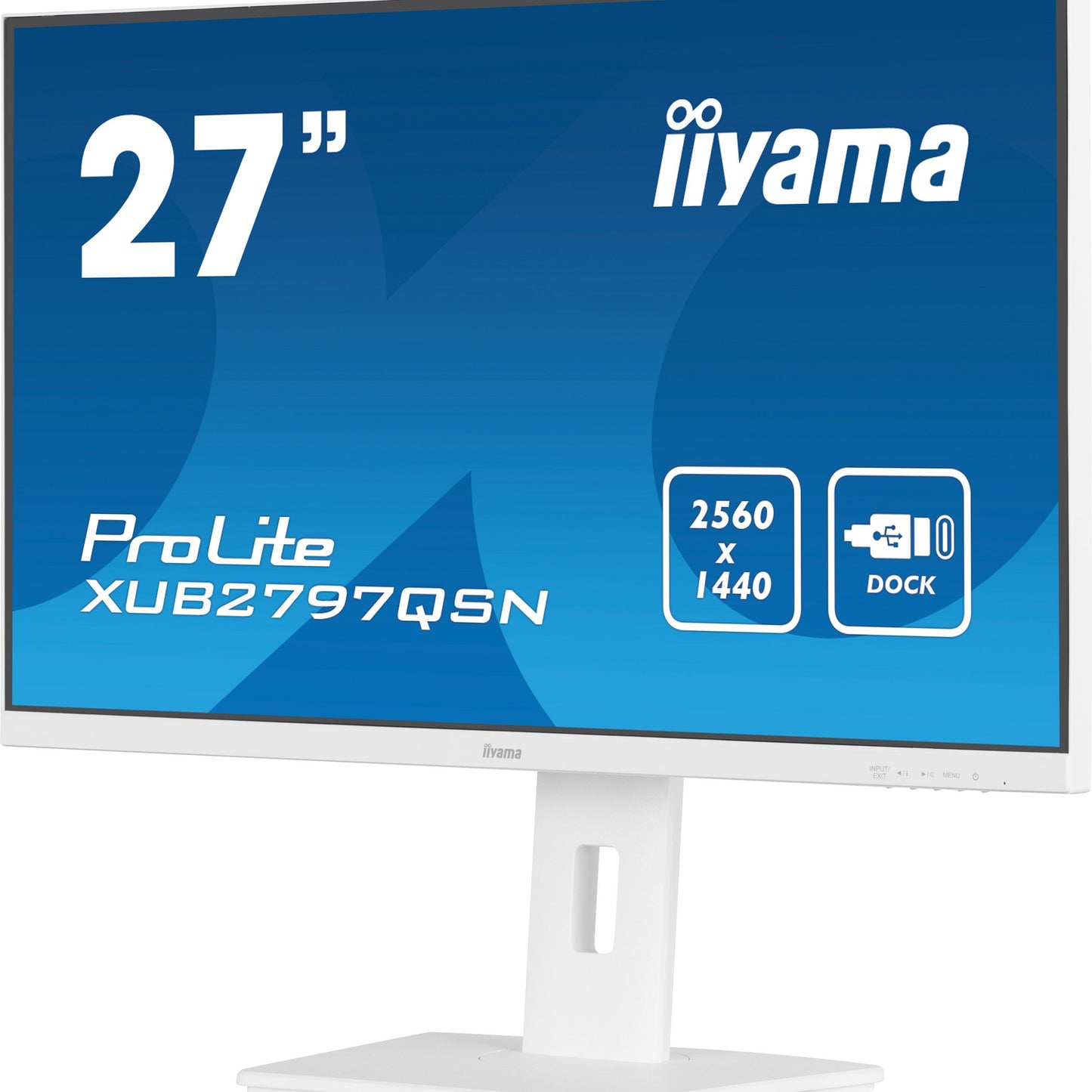 iiyama ProLite XUB2797QSN-W1 27" WQHD IPS Display with USB-C dock and RJ45 (LAN)