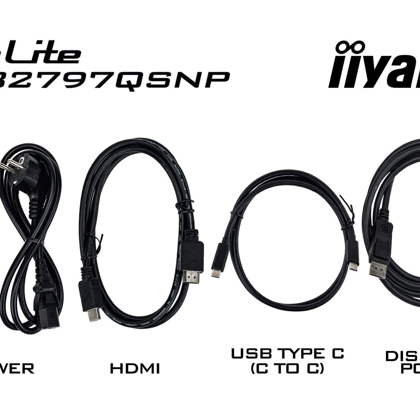 iiyama ProLite XUB2797QSNP-B1 27’’ WQHD IPS Monitor with RJ45 (LAN), KVM Switch & USB-C Dock (96W Power Delivery)