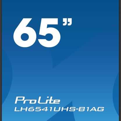iiyama LH6541UHS-B1AG Signage Display 163.8 cm (64.5") LCD 500 cd/m² 4K Ultra HD Black 24/7