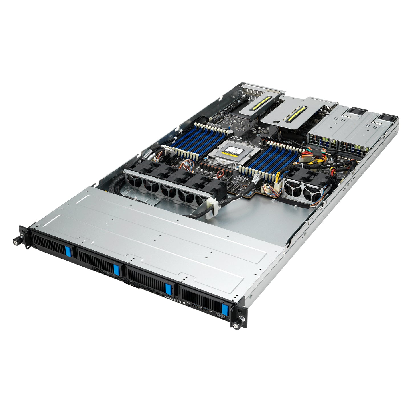 ASUS RS500A-E12-RS4U Socket SP5 Rack (1U) Black, Silver